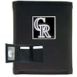 Colorado Rockies Leather & Nylon Trifold Wallet - MLB Baseball Fan Shop Sports Team Merchandise