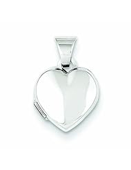 Genuine .925 Sterling Silver Plain 10mm Heart Locket 0.5 Grams. 100% Satisfaction Guaranteed.