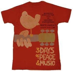 Woodstock red t-shirt '69 vintage Poster