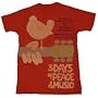 Woodstock red t-shirt '69 vintage Poster RockWaresUSA