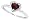 0.62Ct Heart Shaped Garnet and Diamond Ring in 10Kt White Gold-5