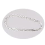 Sterling Silver Multi-Strand Diamond Cut Chain Bracelet & Earrings Set
