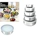 5 Piece Stainless Steel Bowl Set with Plastic Lids