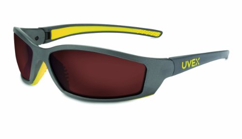 Uvex SX0407X SolarPro Safety Eyewear SCT-Gray Uvextreme Anti-Fog Lens, Gray and Yellow Frame On Sale