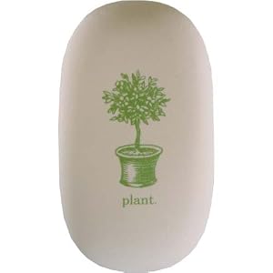 Plant Cavallini Pebble shaped novelty pencil eraser