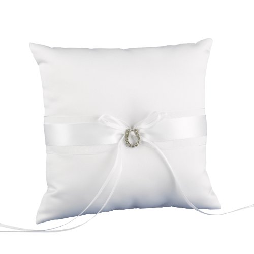 Hortense B. Hewitt Wedding Accessories Ring Pillow, Sparkling Serendipity, 8-Inch Square