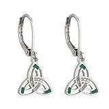 Lucky Crystal Trinity Knot Drop Earrings - Made in Ireland