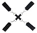 Frisky Stay Put Cross Tie Bondage Restraints, Black (AC777)