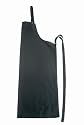 Latzschürze, Schürze 100x80 cm in Schwarz LxB, Halsband 3x verstellbar via Knopf, 210gr.