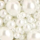 Assorted Glass Pearls-156PK/White