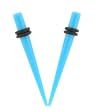 Acrylic Neon Taper - Light Blue - 8G - Sold as a Pair