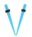 Acrylic Neon Taper - Light Blue - 8G - Sold as a Pair