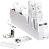 T-Charge White Lacquered (Dual Charger and Docking Station for 2 Sets of Wii Remotes & Nunchucks)