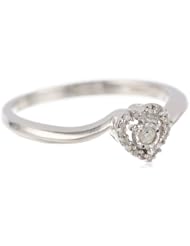Sterling Silver Diamond Heart Ring (1/10 cttw, I-J Color, I2-I3 Clarity)