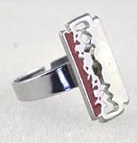 Bloody Razor Blade Ring Goth Horror Halloween Fright