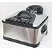 Secura 4.2L/17-Cup 1700-Watt Stainless-Steel Triple-Basket Electric Deep Fryer