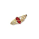 Beautiful! 10kYellow-gold Black Hills Gold 8x4MM Marquise-cut Created Ruby (July) Women's Ring