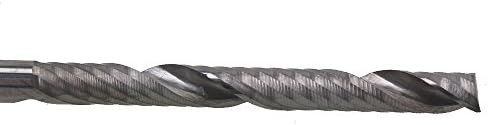 yqltd 1/8'' Carbide End Mill Cutter Single Flute Spiral CNC Router Bits Pack of 10 (3.175×32MM)