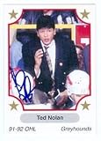 Ted Nolan autographed Hockey Card (Minor League, Sault Sainte Marie Greyhounds)