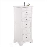 Home Styles Naples Lingerie Chest / Jewelry Armoire in White Finish