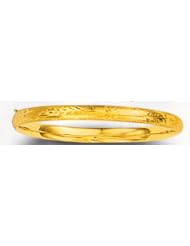 14k Yellow Gold Childrens Bangle Bracelet