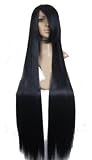 Japanese Anime Long Black Straight Cosplay Wig Ml120