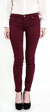 Plum skinny jean.