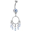 Venus Solar Blue Chandelier Dangle Belly Button Ring