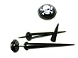 Long Fake Piercing Expanders with Skull Design Sold as a Pair