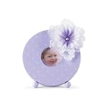 Mud Pie Baby Buds Dot Round Picture Frame, Purple by Mud Pie