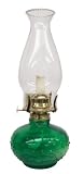 Glo Brite L395GN Princess Glass Oil Lamp, Green