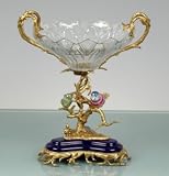 Crystal, Brass, Porcelain Bowl