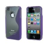 Nuovo Qualit� Viola Silicone Gel Custodia Per Apple iPhone 4S Siri 4G 4th Generazione Gen 16Gb 32Gb E 64Gb Da Yousavedi Yousave