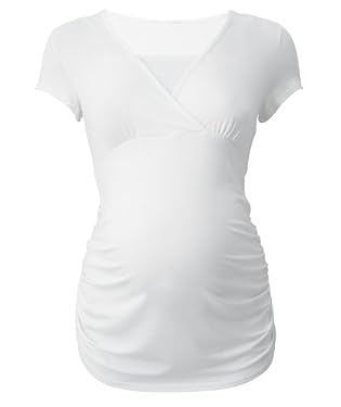 Antique White Cap Sleeve Nursing Wrap Top