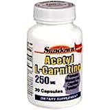 Sundown Acetyl L-Carnitine, 30 Caplets (Pack of 3)