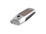 OXENDOX LED - Taschenlampe SOL - TORCH - 03 mit 3 LEDs ( Solar ) silver - KEINE VERSANDKOSTEN
