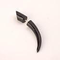 Natural tribal curved spike 45mm horn bone earring sngl