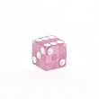 12mm 6-sided Translucent Square Edge Dice, Orchid with White