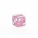 12mm 6-sided Translucent Square Edge Dice, Orchid with White