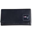 New England Patriots Genuine Leather Womens Female Clutch Pocketbook - NFL Football Fan Shop Sports Team Merchandise