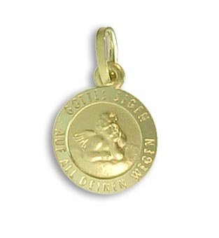 Schutzengel Anhänger echt 333 Gold 8 Karat (246) GRATIS-SOFORT-GRAVUR