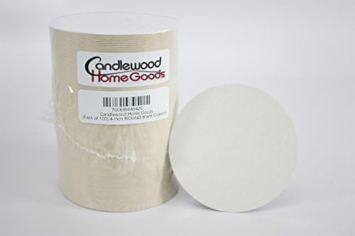 [Set of 100] Candlewood Home Goods 4-Inch ROUND Blank Coasters (60 pt thickness / 1.524mm)
