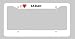Custom License Plate with I Love Sabah