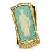 Gold-tone Saint Patrick Cameo Pendant Rosary Box - JewelryWeb