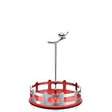 Alessi AMMI20/1 R aLu&igrave;, St&auml;nder f&uuml;r Gew&uuml;rzbeh&auml;lter aus Edelstahl 18/10 und thermoplastischem Harz, rot