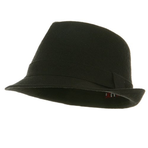 New Linen Fedora Hat - Black W19S66E
