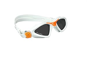Aqua Sphere Kayenne Goggle With Smoke Lens, White / Neon Orange, Regular