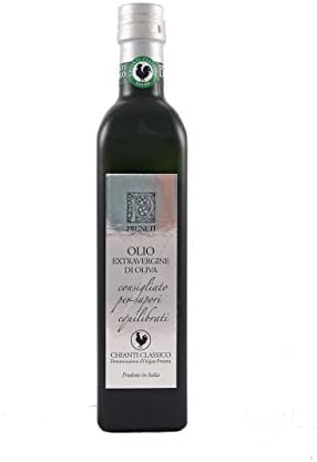 Frantoio Pruneti Equilibrato DOP Chianti Classico Award Winning Extra Virgin Olive Oil, 17-ounce Glass Bottle
