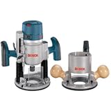 Factory-Reconditioned Bosch 1617EVSPK-RT 12 Amp 2-1/4 HP Plunge and Fixed Base Variable Speed Router Kit with 1/4-Inch and 1/2-Inch Collets