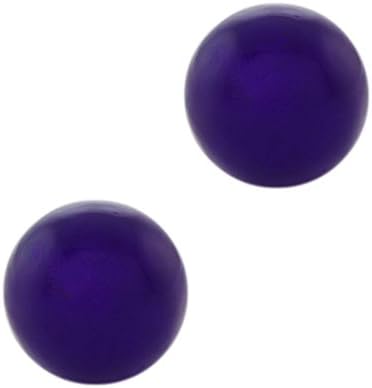 GSG 9 6mm Stunning Round Purple Jadeite on Sterling Silver Earring Studs